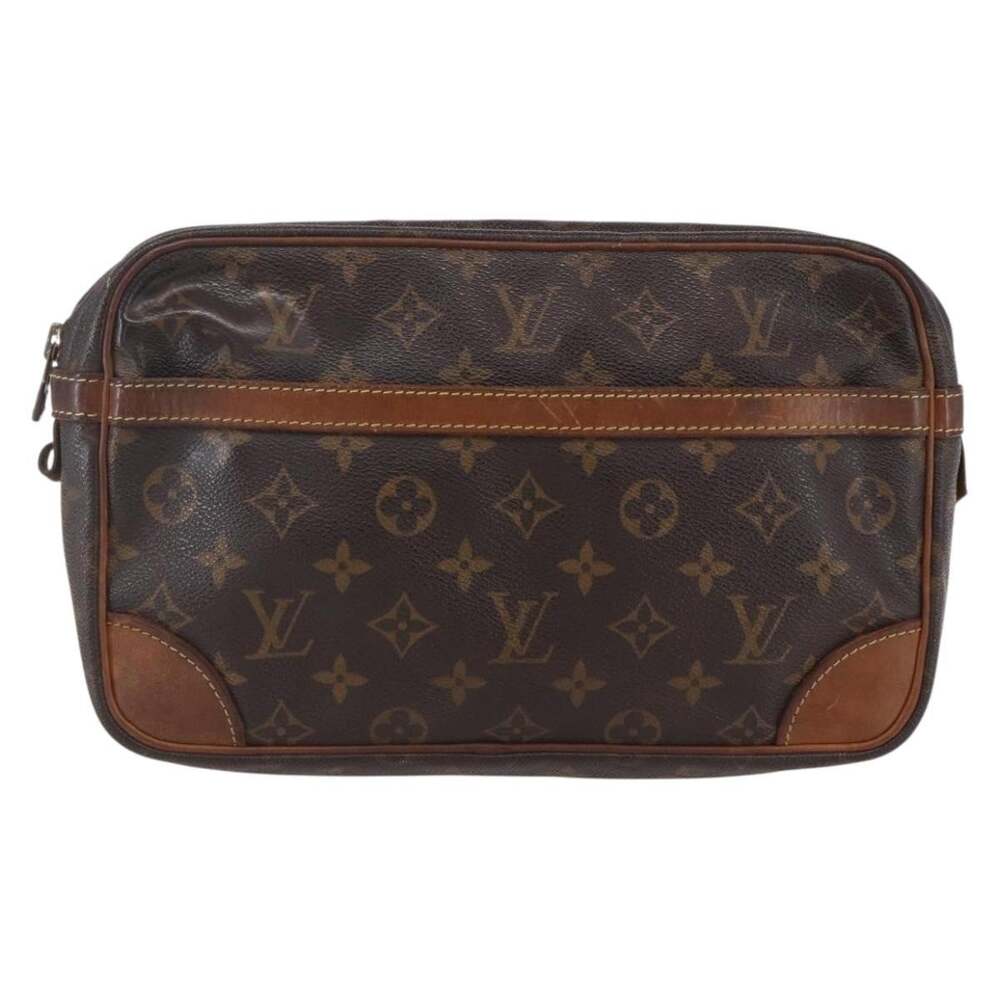Louis Vuitton Monogram Compiegne 28 Clutch Bag Brown
